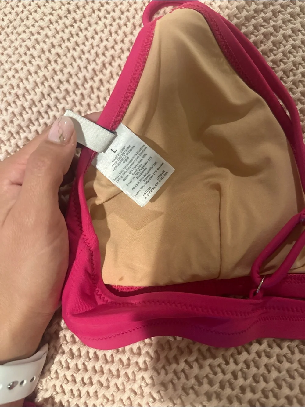 J  crew Bright Pink Two-Piece Bikini Set